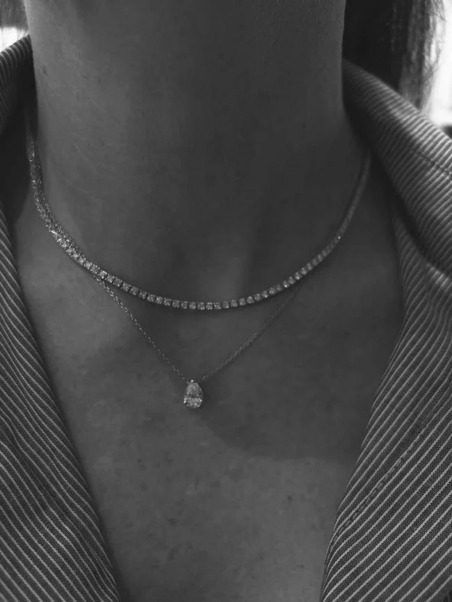 שרשרת יהלום מעבדה טיפה