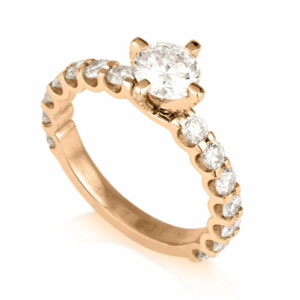 טבעות אירוסין זהב אדום