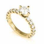 טבעת אירוסין אנסטסיה יהלומים מזהב צהוב