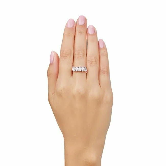 טבעת 5 יהלומים