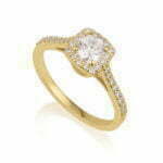 טבעת אירוסין צ'ארמס יהלומים צהוב