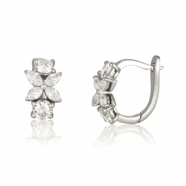 עגילי פרפר משובצים יהלומים