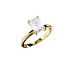 טבעת אירוסין בזהב צהוב עם יהלום