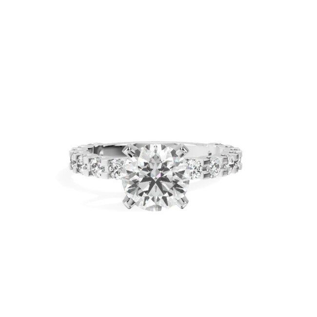 טבעת אירוסין אנסטסיה יהלומים מזהב לבן משובצת יהלומי מעבדה