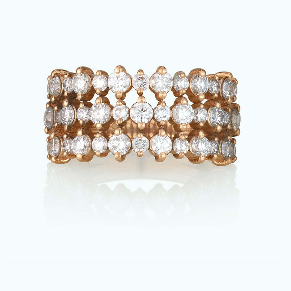 טבעות משובצות יהלומים