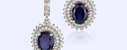 עגילים עם אבני חן