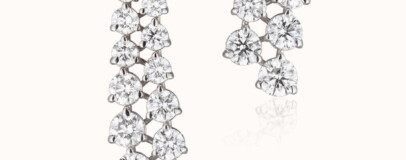 עגילי יהלומים תלויים