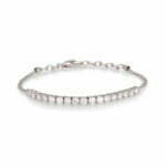 צמיד חצי טניס זהב לבן