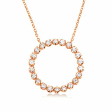 שרשרת מעגל החיים זהב אדום ויהלומים