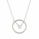 שרשרת טבעות יהלום זהב לבן