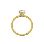 טבעת אירוסין אנג'ל - עיצוב אישי בזהב צהוב משובצת יהלומי מעבדה