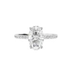 טבעת אירוסין אנג'ל - עיצוב אישי - בזהב לבן