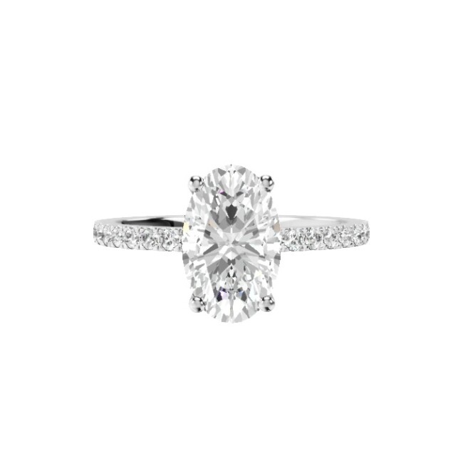 טבעת אירוסין אנג'ל - עיצוב אישי - בזהב לבן