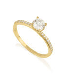 טבעת אירוסין אליס זהב צהוב