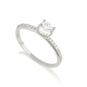 טבעת אירוסין אליס זהב לבן