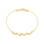 צמיד עלים זהב צהוב