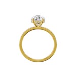 טבעת אירוסין אליס בזהב צהוב משובצת יהלומי מעבדה