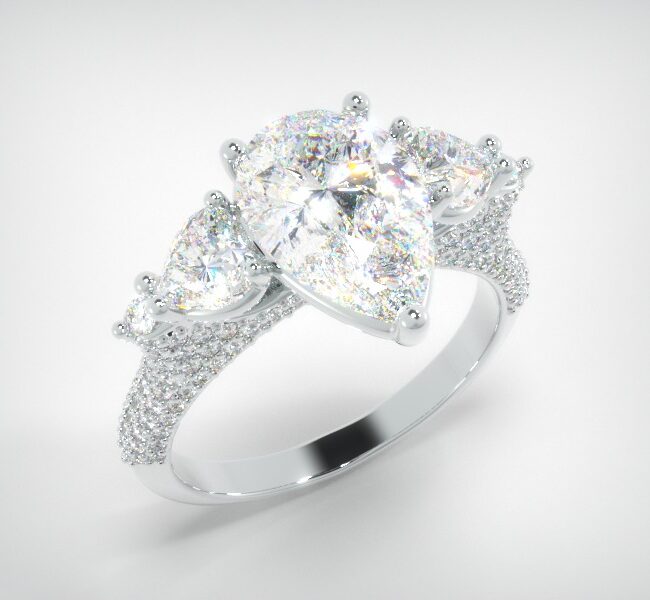 טבעת בר זוהר עם יהלומים