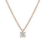 תליון סוליטר זהב אדום