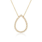 שרשרת טיפת יהלומים זהב צהוב