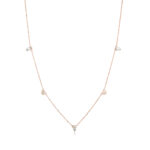 שרשרת מרקיזות LOVE מזהב אדום ויהלומים