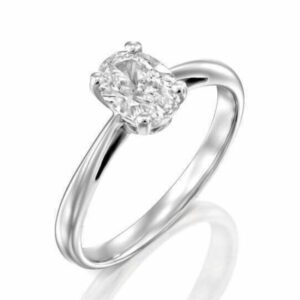 טבעת יהלום אובל