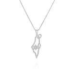 שרשרת זהב עם מפה של ארץ ישראל ומגן דוד