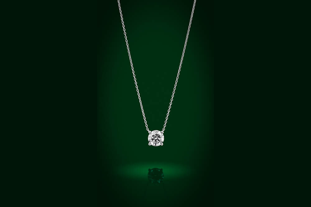 שרשרת יהלום סוליטר 1 קראט