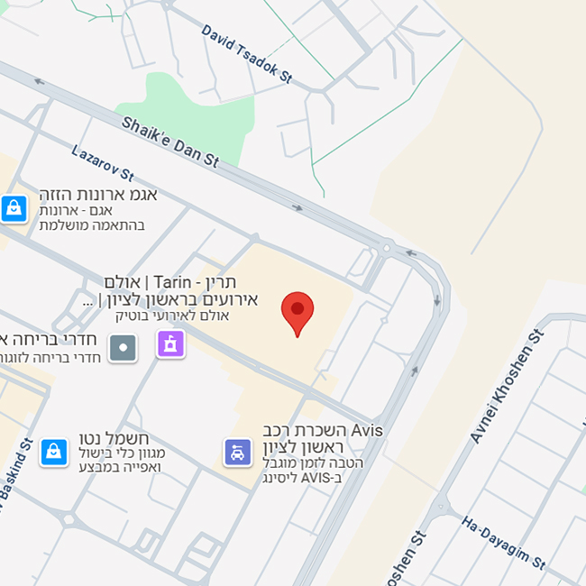 מפת הגעה לחנות תכשיטים בראשון לציון של רשת Xlab diamonds
