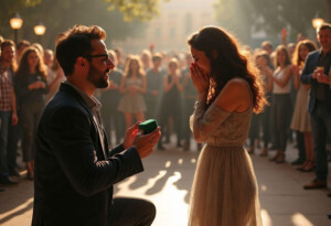 הצעות נישואין מרגשות בהשתתפות קהל