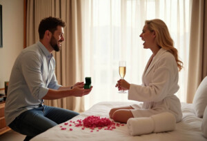 הצעות נישואין רומנטיות בחדר מלון