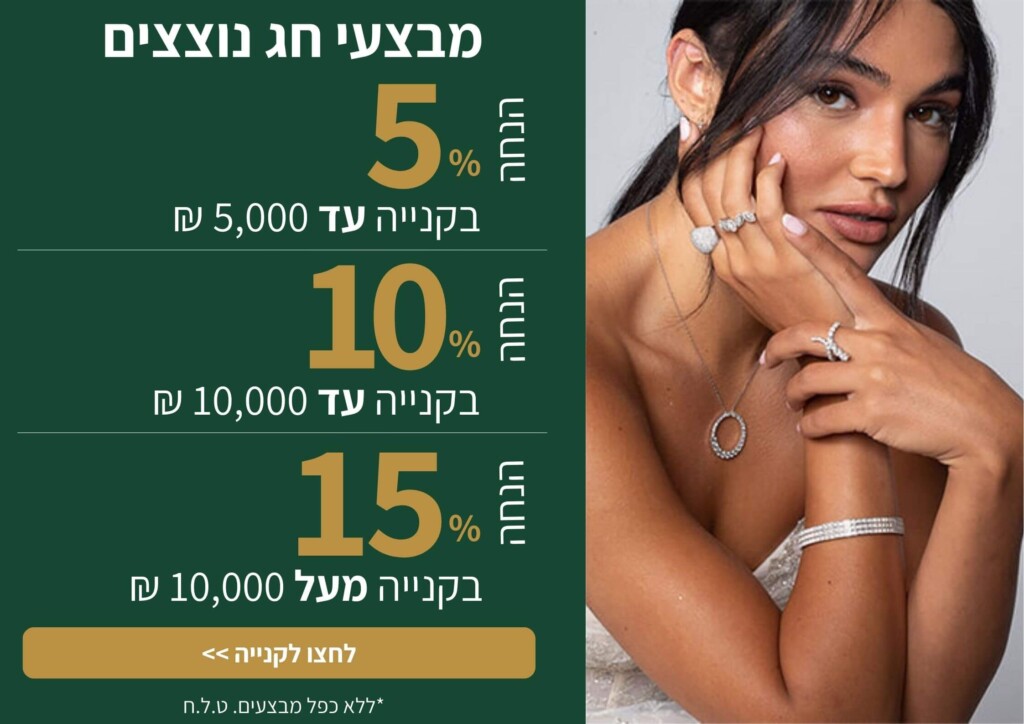 מבצעי חג נוצצים באנר לעמוד הבית