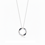 שרשרת מעגל הנצח מזהב עם יהלומים