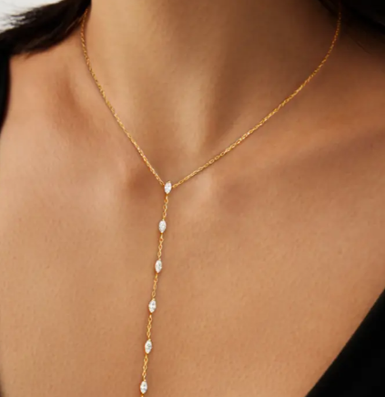 שרשרת שירה זהב 14K 6 מרקיזות